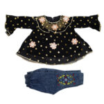 Black with Golden Work Baby Dress