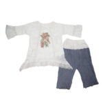 White Fancy Top With Pajama