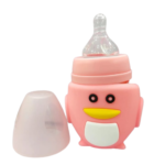 Glass feeder with silicon cover Pink