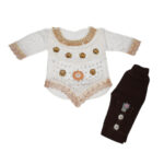 White Top With Brown Trouser