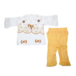 White Fancy Top With Pajama