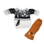 Black & White Fancy Top With Trouser