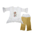 White Fancy Top With Pajama